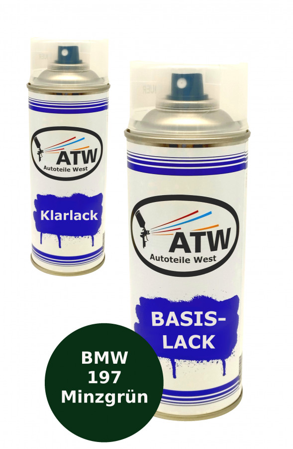 Autolack für BMW 197 Minzgrün+400ml Klarlack Set